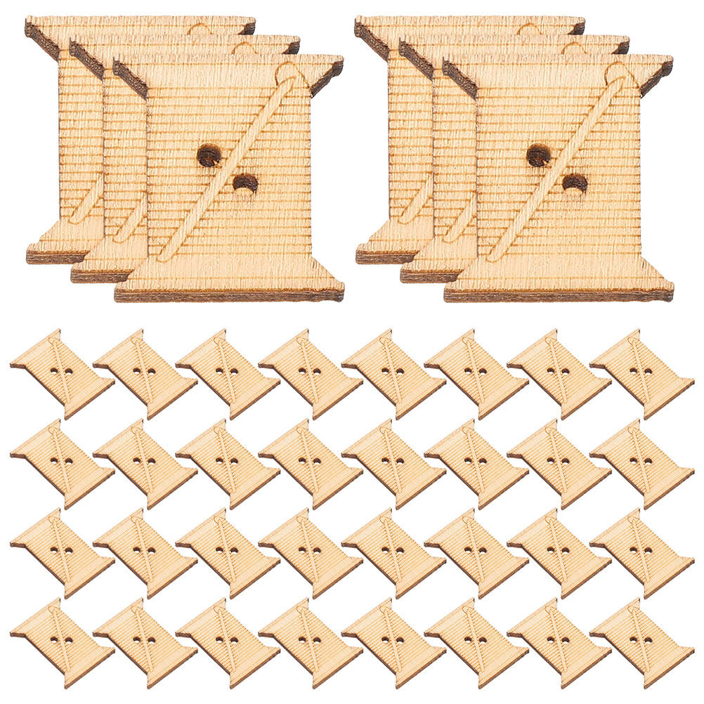 Woodworking Hobbies - 100Pcs Wooden Embroidery Floss Bobbins Thread
