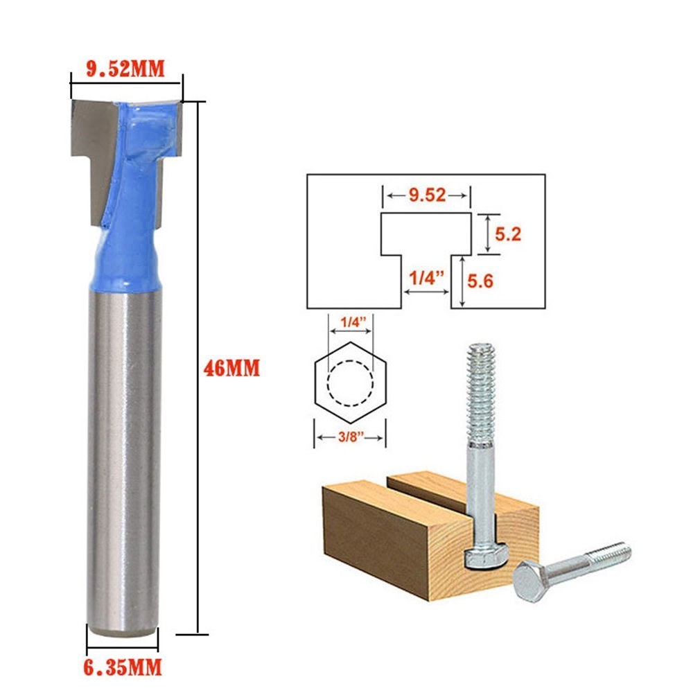 Woodworking Power Tools - A11I 1/4 inch Shank T-Slot Cutter