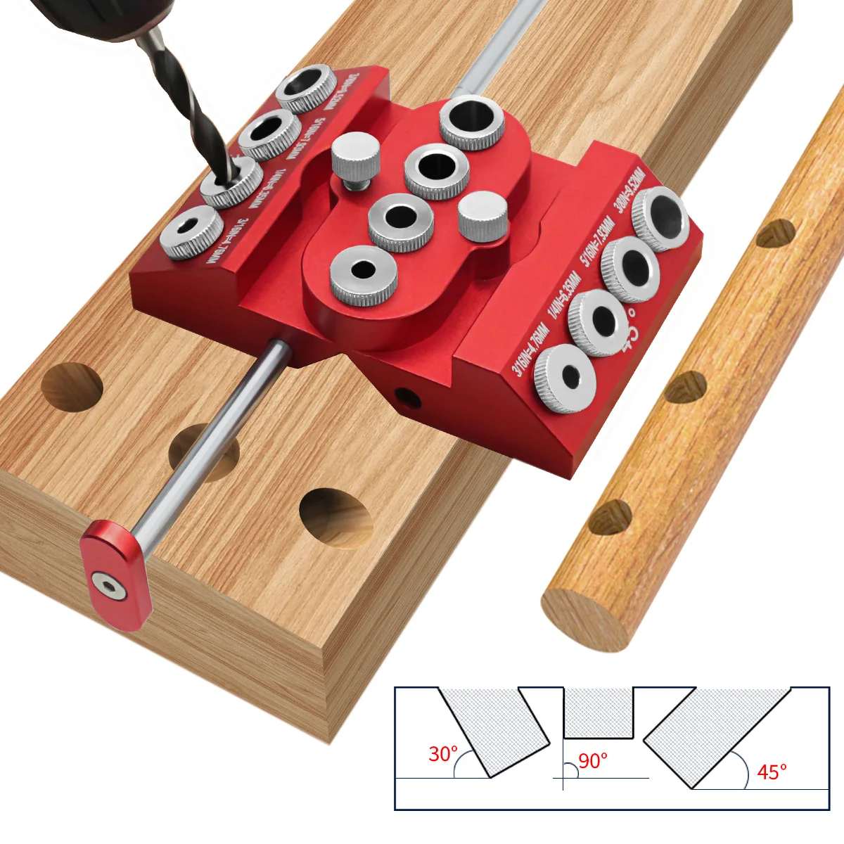 Woodworking Hacks - 30/45/90 Degree Alloy Degree Angled Drill