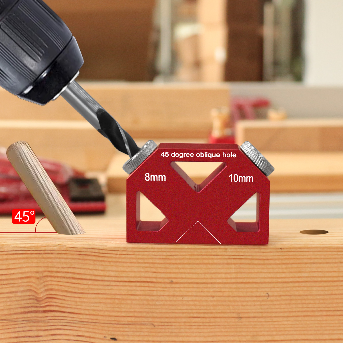 45° Angle Oblique Hole Drillin - огляд і ціна Woodworking Hacks
