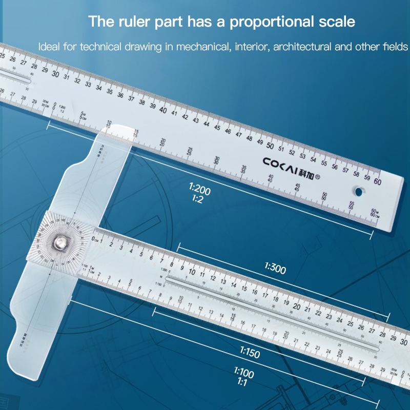 Dual-Sided T Square Ruler Clea - огляд і ціна Woodworking Groove
