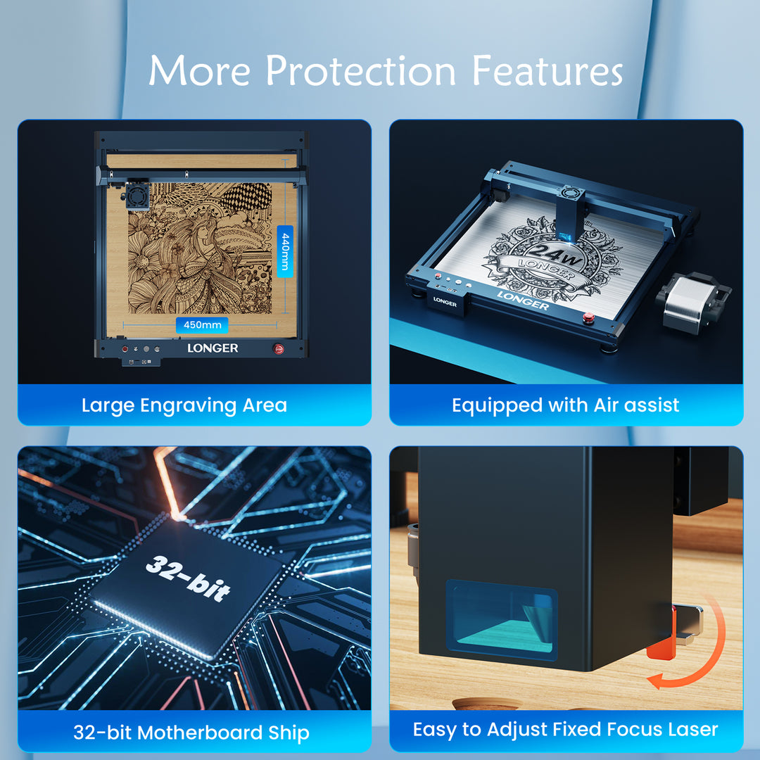 LONGER Laser B1 40W Engraver C - огляд і ціна Woodworking App